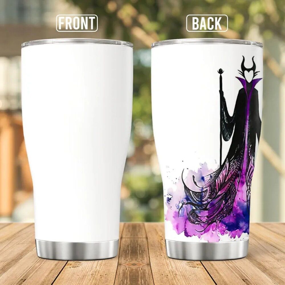 30 Oz Disney Maleficent w/ Lid Coffee Cup Mug Stainless Steel Insulated Tumbler
